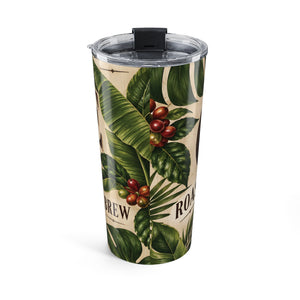 20oz Stainless Steel Tumbler — Vintage Coffee TypographyTravel Cup
