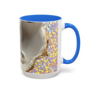 Colorful Mugs (11oz, 15oz), Disco White Pearl Oyster Macro