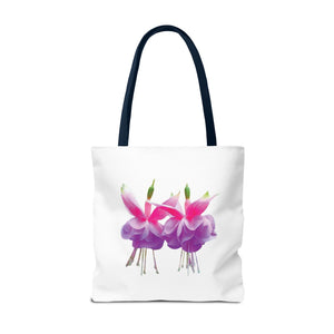 Tropical Real Two Fuchsias/White Tote Bag - 3 Sizes