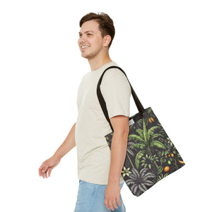 Tropical Fruit/Black Tote Bag - 3 Sizes