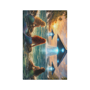 Microfiber Coffee/Tea Towel — UFOs & 3 Marmaids
