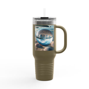 Insulated Travel Mug, 40oz / Beach Illusion Ball - Perfect for Outdoor Adventures