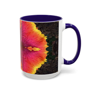 Colorful Mugs (11oz, 15oz), Hibiscus Kaleidoscope #1
