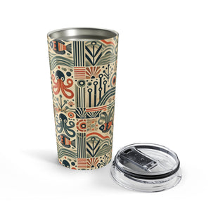 20oz Tumbler – Retro Octopus Insulated Travel Cup