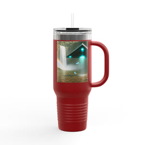 Insulated Travel Mug, 40oz / UFO & Waterfall