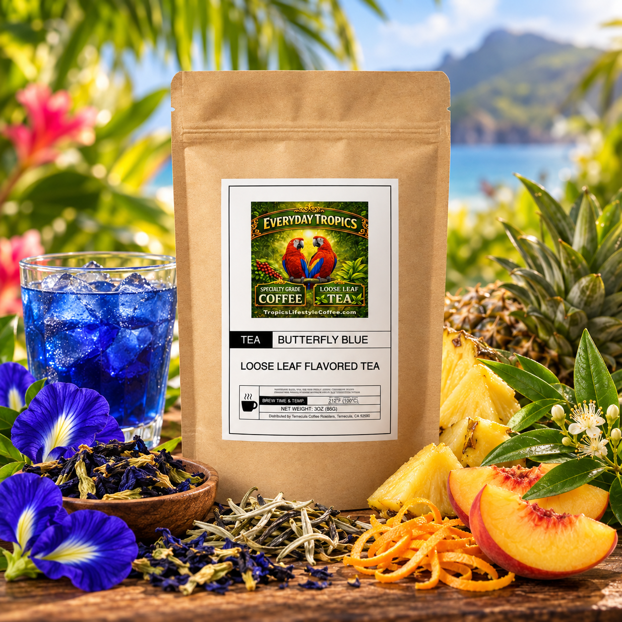 Everyday Tropics Butterfly Blue Tea