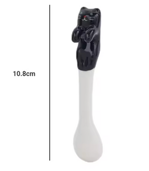 Ceramic Cat Coffee Spoons, 4.3"