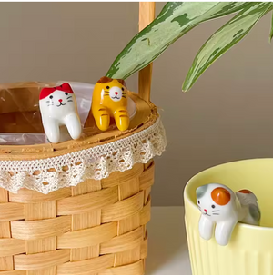 Ceramic Cat Coffee Spoons, 4.3"