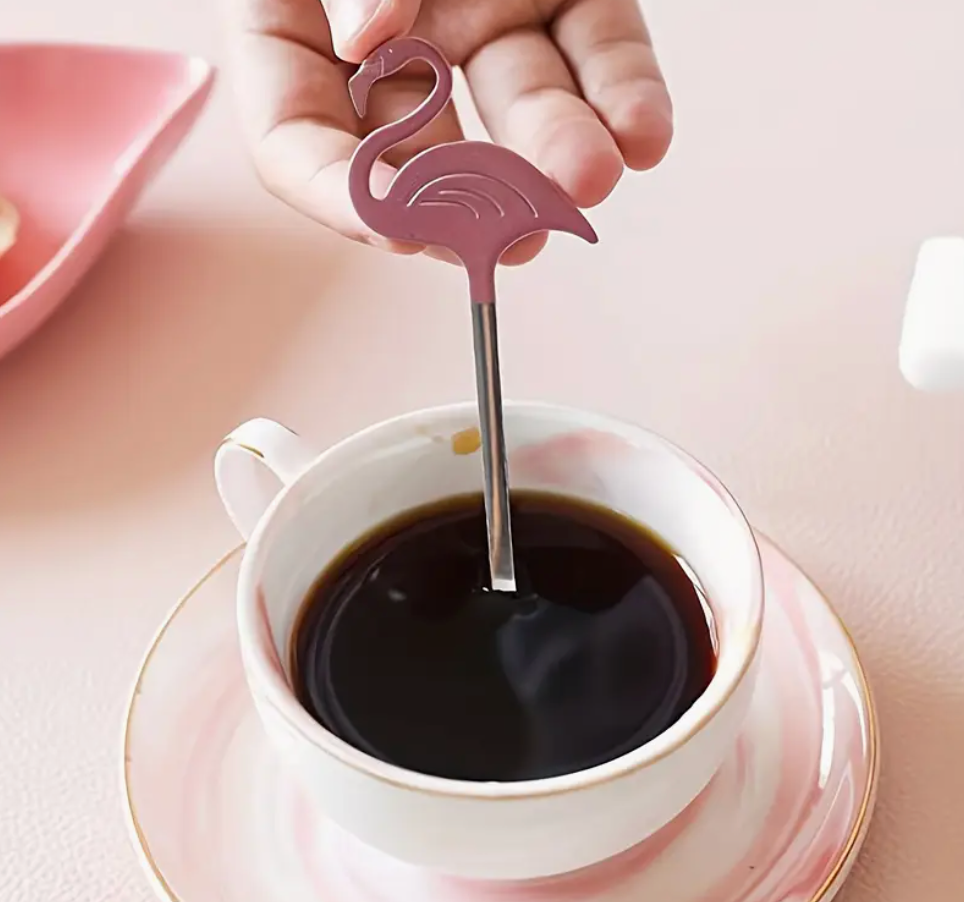 Flamingo Coffee Spoon, Stainless Steel, 5.1" ~ 3 Designs