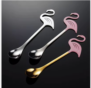 Flamingo Coffee Spoon, Stainless Steel, 5.1" ~ 3 Designs