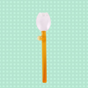 Colored Glass Flower Spoons, 6"L