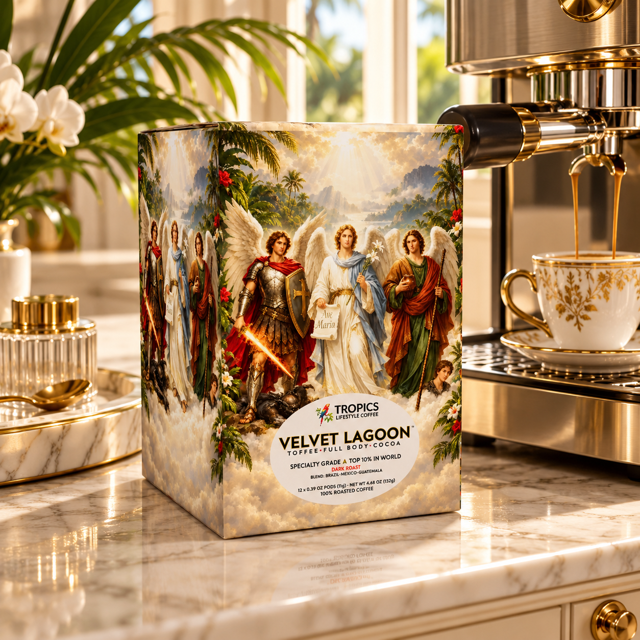 Velvet Lagoon Art Box Coffee Pods: Three  Archangels, Religious