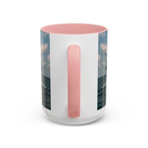 Accent Coffee Mug (11, 15oz), 8 Colors - UFO and Dolphin - Tropics Lifestyle Coffee