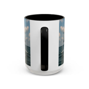 Accent Coffee Mug (11, 15oz), 8 Colors - UFO and Dolphin - Tropics Lifestyle Coffee