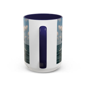 Accent Coffee Mug (11, 15oz), 8 Colors - UFO and Dolphin - Tropics Lifestyle Coffee