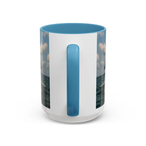 Accent Coffee Mug (11, 15oz), 8 Colors - UFO and Dolphin - Tropics Lifestyle Coffee