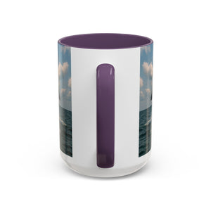 Accent Coffee Mug (11, 15oz), 8 Colors - UFO and Dolphin - Tropics Lifestyle Coffee