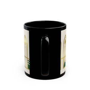 Art Deco Palm Black Mug – Tropical Vintage Coffee Cup (11oz/15oz) - Tropics Lifestyle Coffee