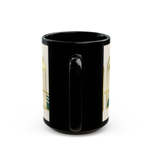 Art Deco Palm Black Mug – Tropical Vintage Coffee Cup (11oz/15oz) - Tropics Lifestyle Coffee