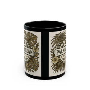 Black Coffee Mug - Palm & Bean Coffee Club - Tropics Lifestyle Coffee