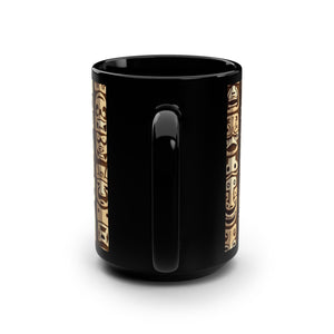 Black Coffee Mug ~ Rainforest Totems 15oz - Tropics Lifestyle Coffee