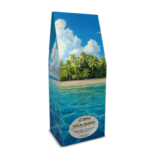 Calm Island DECAF Art Box Coffee 12 Oz: Tiny Isle - Tropics Lifestyle Coffee
