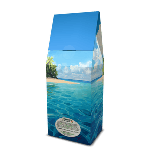 Calm Island DECAF Art Box Coffee 12 Oz: Tiny Isle - Tropics Lifestyle Coffee