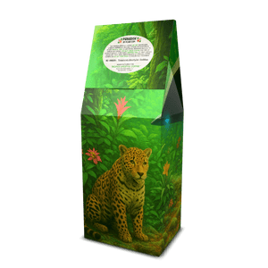 Calm Island DECAF Art Box Coffee, 12 Oz: UFO & Jaguars - Tropics Lifestyle Coffee