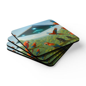 Coaster Set - UFO and Macaws - Tropics Lifestyle Coffee