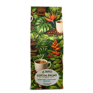 Cocoa Palms Art Box Coffee 12 Oz: Rainforest Coffee Break - Tropics Lifestyle Coffee