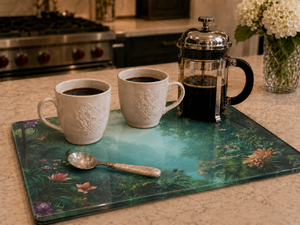 Glass Coffee Station Tray, 2 Sizes – Another Day in Paradise
