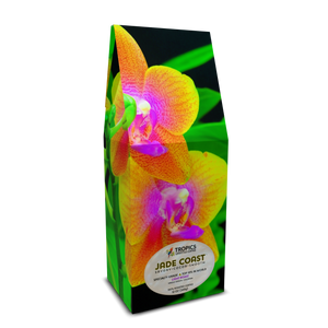 Jade Coast Art Box Coffee 12 Oz: Fiesta Orchids - Tropics Lifestyle Coffee