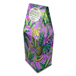 Jade Coast Art Box Coffee 12 Oz: Palms & Bananas, Purple - Tropics Lifestyle Coffee