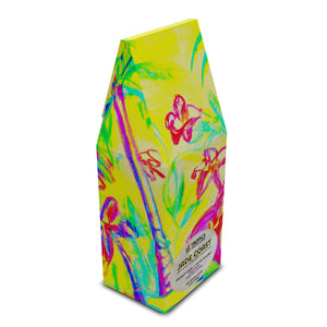 Jade Coast Art Box Coffee 12 Oz: Tropi Doodle, Yellow - Tropics Lifestyle Coffee