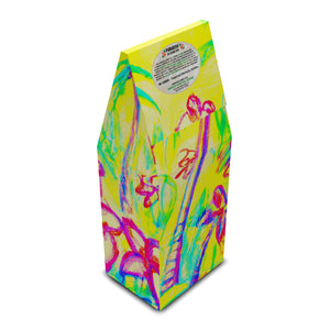 Jade Coast Art Box Coffee 12 Oz: Tropi Doodle, Yellow - Tropics Lifestyle Coffee