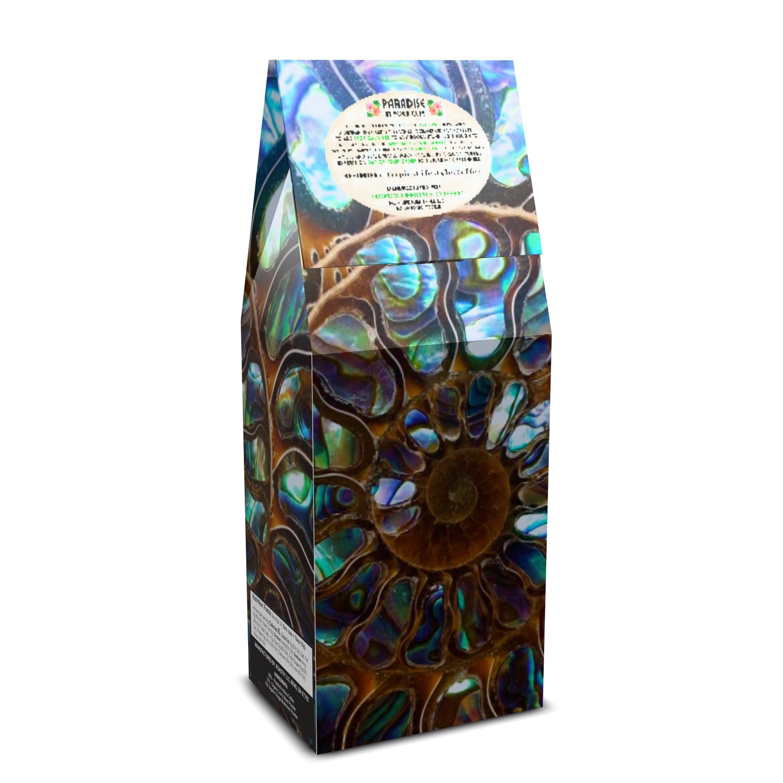 Jungle Shroom Art Box Coffee/Mushroom 12 oz: Ammonite & Abalone - Tropics Lifestyle Coffee