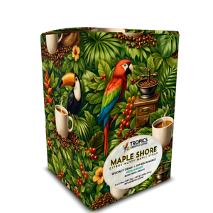 Maple Shore Art Box Coffee Pods/12 Pack: Rainforest Coffee Break - Tropics Lifestyle Coffee