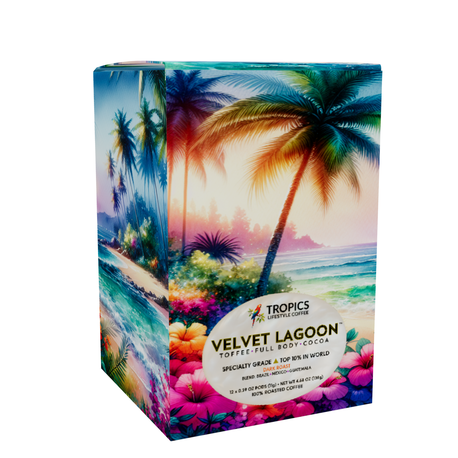 Velvet Lagoon Art Box Coffee Pods/12 Pack: Bay of Peace