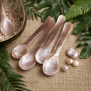 Ocean Pearl Coffee Spoon | Pink Mother of Pearl - Tropics Lifestyle Coffee