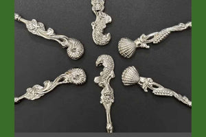 Ocean Shell Coffee Spoons, Set of 6 | Gold or Silver - Tropics Lifestyle Coffee