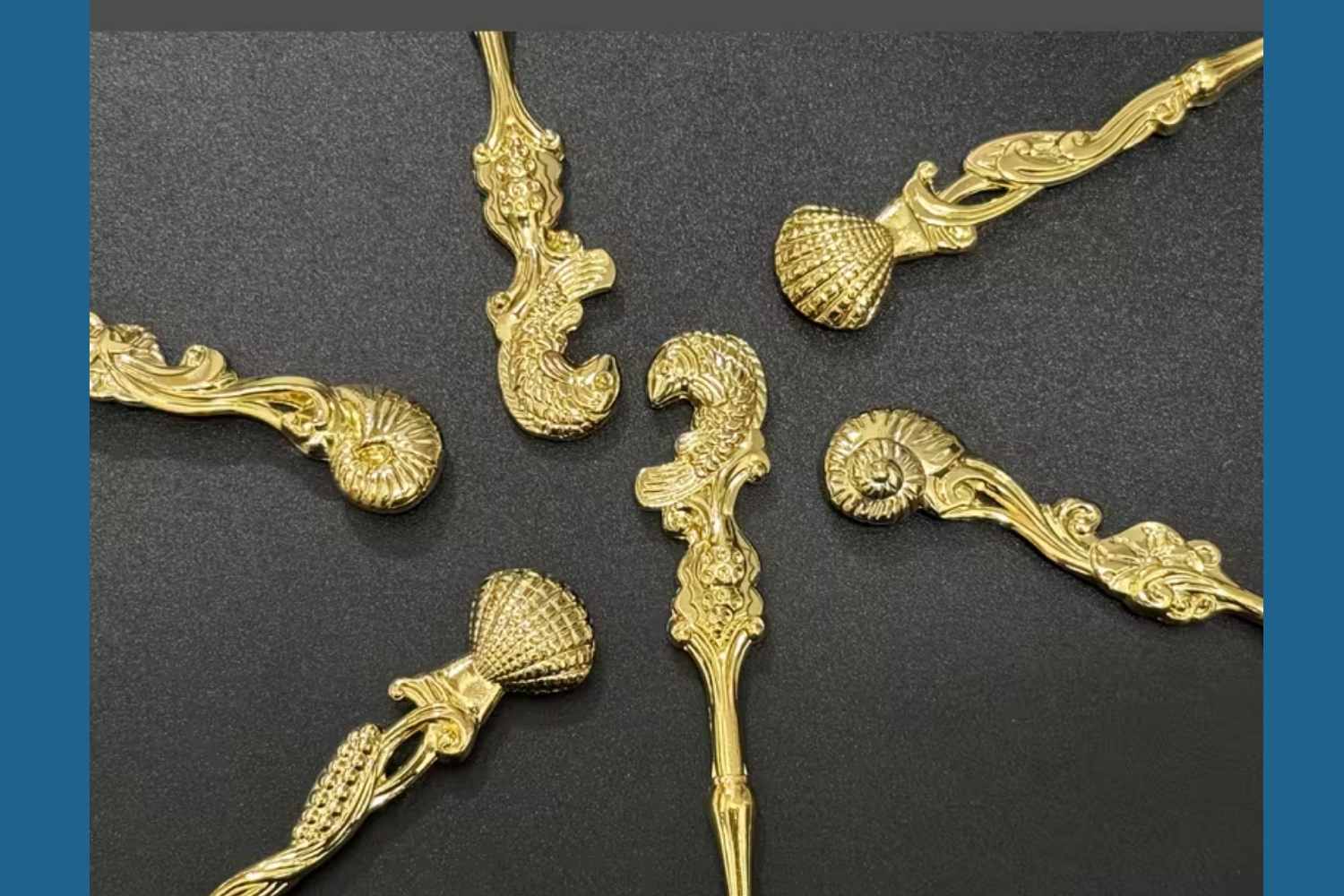 Ocean Shell Coffee Spoons, Set of 6 | Gold or Silver - Tropics Lifestyle Coffee