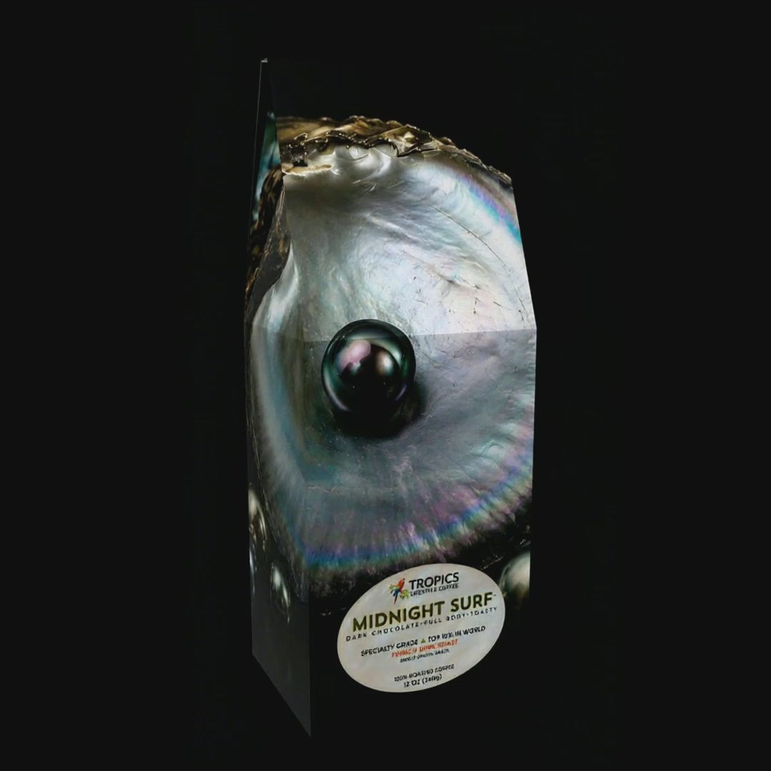 Midnight Surf Art Box Coffee 12 oz: Black Pearl