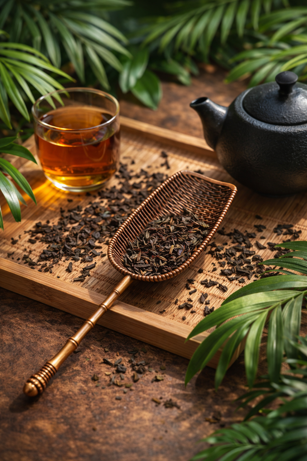 Tropical Tea Leaf Scoop, Bamboo Vibes