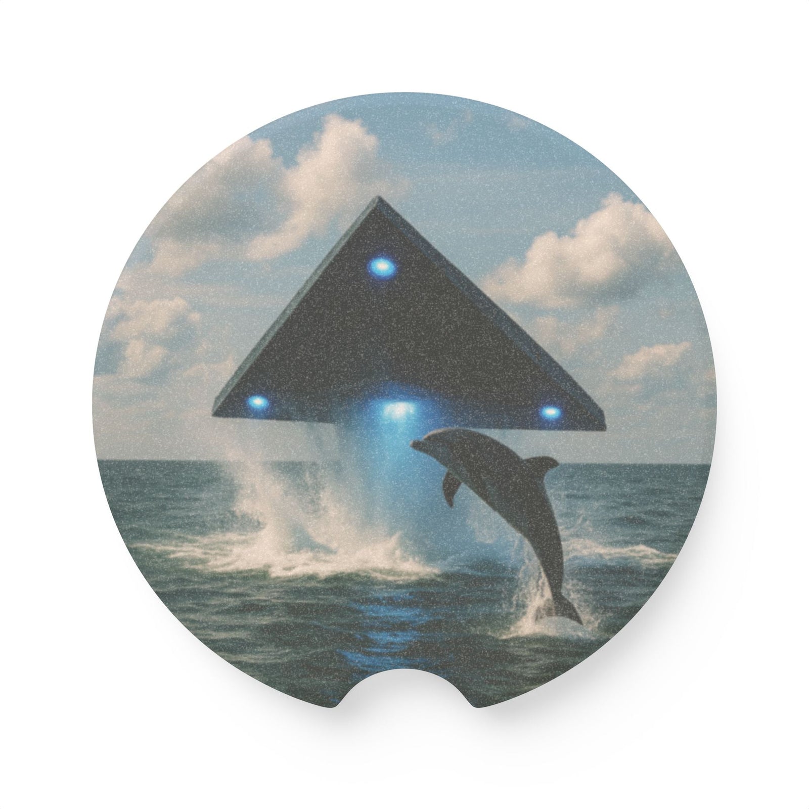 Soapstone Car Coaster - UFO and Dolphin - Tropics Lifestyle Coffee