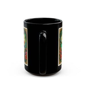 Tiki the Parrot With Friends ~ Black Coffee Mug - Tropics Lifestyle Coffee