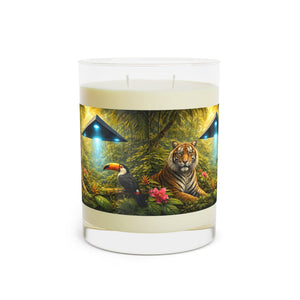 UFO, Toucan & Big Cat Scented Candle - 11oz Full Glass, Tropical Decor - Tropics Lifestyle Coffee