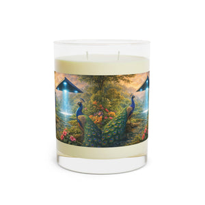 UFOs & Peacocks Scented Candle - 11oz Full Glass, Tropical Decor - Tropics Lifestyle Coffee