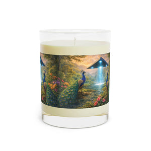 UFOs & Peacocks Scented Candle - 11oz Full Glass, Tropical Decor - Tropics Lifestyle Coffee