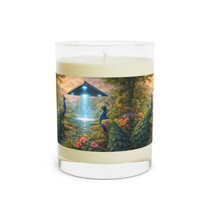 UFOs & Peacocks Scented Candle - 11oz Full Glass, Tropical Decor - Tropics Lifestyle Coffee