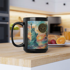 USA 250th Anniversary Coffee Mug ~ Tropical Statue of Liberty, 2 Sizes - Tropics Lifestyle Coffee